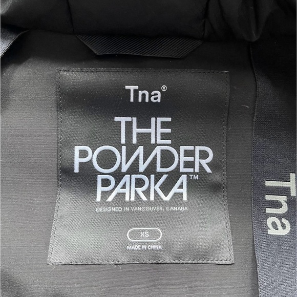 TNA Black Puffer Coat with Fur Hood - Picture 6 of 8